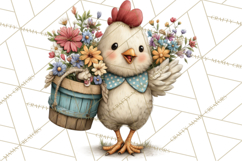Spring Chickens Gardening Farm Clipart PNG, Chicks Clip Art Product Image 3