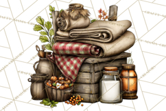 Rustic Homestead Kitchen Clipart | Farmhouse Kitchen Png Product Image 3