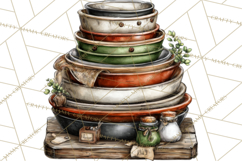 Rustic Homestead Kitchen Clipart | Farmhouse Kitchen Png Product Image 2