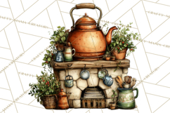 Rustic Homestead Kitchen Clipart | Farmhouse Kitchen Png Product Image 4