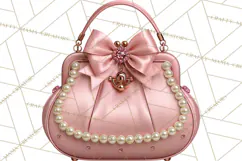 Christmas Handbag Clipart PNG, Holiday Purse Illustrations Product Image 5