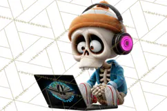Funny Skeletons Clipart, Funny PNG, Funny Life Clip Art Product Image 4