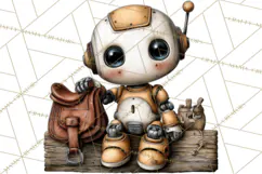 Western Robot Clipart PNG Files, Western Clip Art Product Image 4