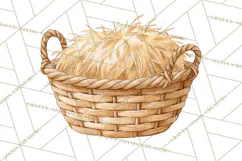 Christmas Nativity Clipart, Watercolor Nativity Scene PNG Product Image 3