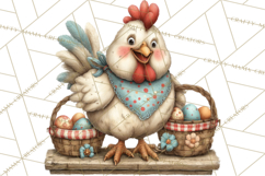 Spring Chickens Gardening Farm Clipart PNG, Chicks Clip Art Product Image 2