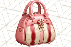 Christmas Handbag Clipart PNG, Holiday Purse Illustrations Product Image 3