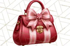 Christmas Handbag Clipart PNG, Holiday Purse Illustrations Product Image 5