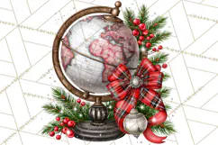 Dark Academia Christmas Clipart Royal Stewart Tartan PNG Product Image 2