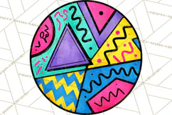80s Retro Doodle Accessories PNG Product Image 2