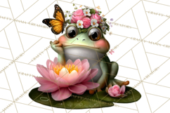 Cute Turtle Frog Alligator Pond Animals Clipart PNG Product Image 2