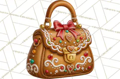 Christmas Handbag Clipart PNG, Holiday Purse Illustrations Product Image 4