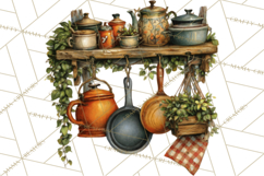 Rustic Homestead Kitchen Clipart | Farmhouse Kitchen Png Product Image 3
