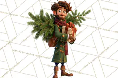 Fairy Tale Christmas Clipart, Enchanted Royal Winter Png Product Image 4