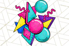 80s Retro Doodle Accessories PNG Product Image 5