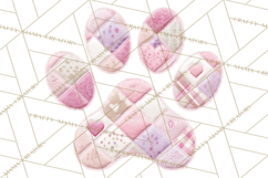 Cat Paw Prints Clipart PNG, Patchwork Kitty Paw Art Product Image 4