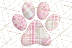 Cat Paw Prints Clipart PNG, Patchwork Kitty Paw Art Product Image 5