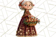 Fairy Tale Christmas Clipart, Enchanted Royal Winter Png Product Image 2