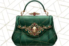 Christmas Handbag Clipart PNG, Holiday Purse Illustrations Product Image 2