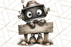 Western Robot Clipart PNG Files, Western Clip Art Product Image 5