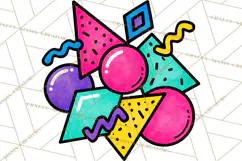 80s Retro Doodle Accessories PNG Product Image 2