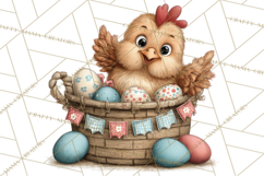 Spring Chickens Gardening Farm Clipart PNG, Chicks Clip Art Product Image 3
