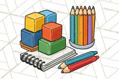School Supplies Clipart Back To School PNG, Teacher Clip Art Product Image 3