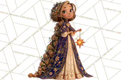 Fairy Tale Christmas Clipart, Enchanted Royal Winter Png Product Image 5