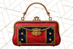 Christmas Handbag Clipart PNG, Holiday Purse Illustrations Product Image 4