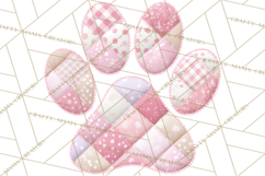 Cat Paw Prints Clipart PNG, Patchwork Kitty Paw Art Product Image 2