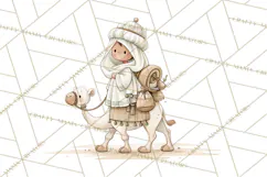 Christmas Nativity Clipart, Watercolor Nativity Scene PNG Product Image 5