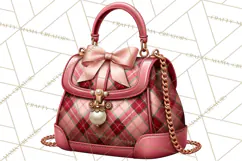 Christmas Handbag Clipart PNG, Holiday Purse Illustrations Product Image 5