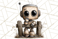 Western Robot Clipart PNG Files, Western Clip Art Product Image 4