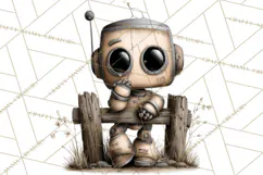 Western Robot Clipart PNG Files, Western Clip Art Product Image 4