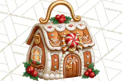 Christmas Handbag Clipart PNG, Holiday Purse Illustrations Product Image 2