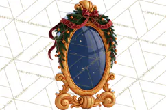 Fairy Tale Christmas Clipart, Enchanted Royal Winter Png Product Image 2