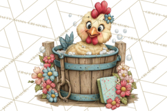 Spring Chickens Gardening Farm Clipart PNG, Chicks Clip Art Product Image 2