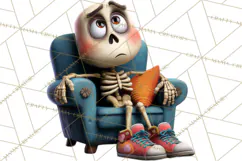 Funny Skeletons Clipart, Funny PNG, Funny Life Clip Art Product Image 2