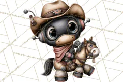 Western Robot Clipart PNG Files, Western Clip Art Product Image 5