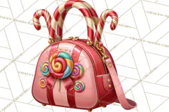Christmas Handbag Clipart PNG, Holiday Purse Illustrations Product Image 3