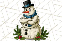 Merry Moods Snowman Christmas Clipart | Funny Holiday Png Product Image 5