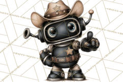 Western Robot Clipart PNG Files, Western Clip Art Product Image 2