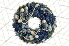 Christmas Wreath Clipart PNG, Elegant Holiday Wreaths Product Image 3