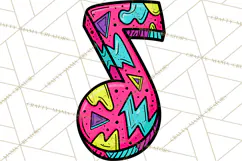 80s Retro Doodle Accessories PNG Product Image 4