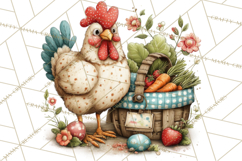 Spring Chickens Gardening Farm Clipart PNG, Chicks Clip Art Product Image 3