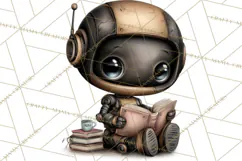 Western Robot Clipart PNG Files, Western Clip Art Product Image 3