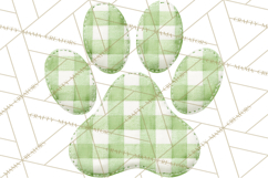 Cat Paw Prints Clipart PNG, Patchwork Kitty Paw Art Product Image 4