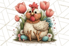 Spring Chickens Gardening Farm Clipart PNG, Chicks Clip Art Product Image 4