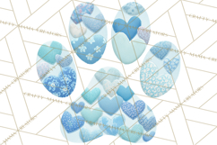 Cat Paw Prints Clipart PNG, Patchwork Kitty Paw Art Product Image 5