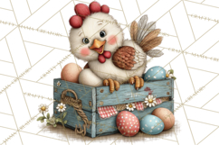 Spring Chickens Gardening Farm Clipart PNG, Chicks Clip Art Product Image 5