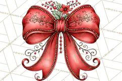 Boutique Christmas Highland Cows PNG Product Image 3